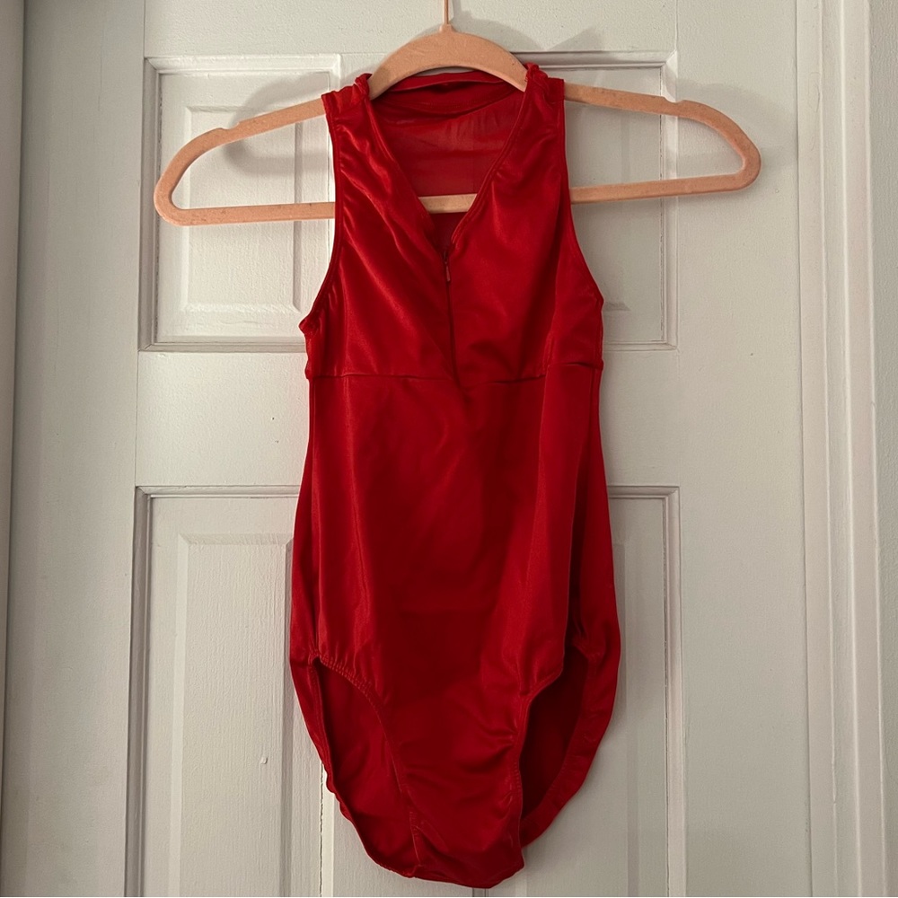 Red Custom Petite Leotard